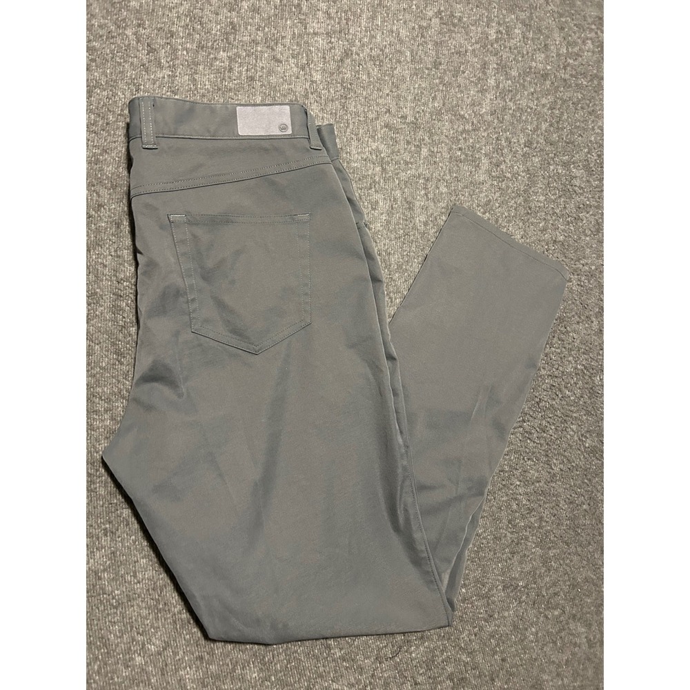 Peter millar eb66 pants gray golf performance chino mens fit 37X31 (tag 36X32)